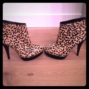 Aldo Ponyhair and Suede Platform Leather Booties